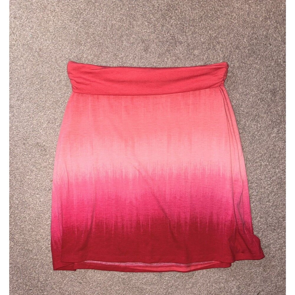 Faded Glory Skirt Size 4-6 Pink Ombre Pull-On Stretch